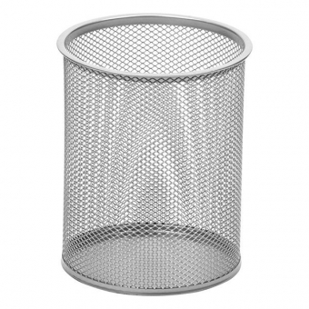 Купить Подставка для ручек «Сетка круглая» серебро, металл оптом